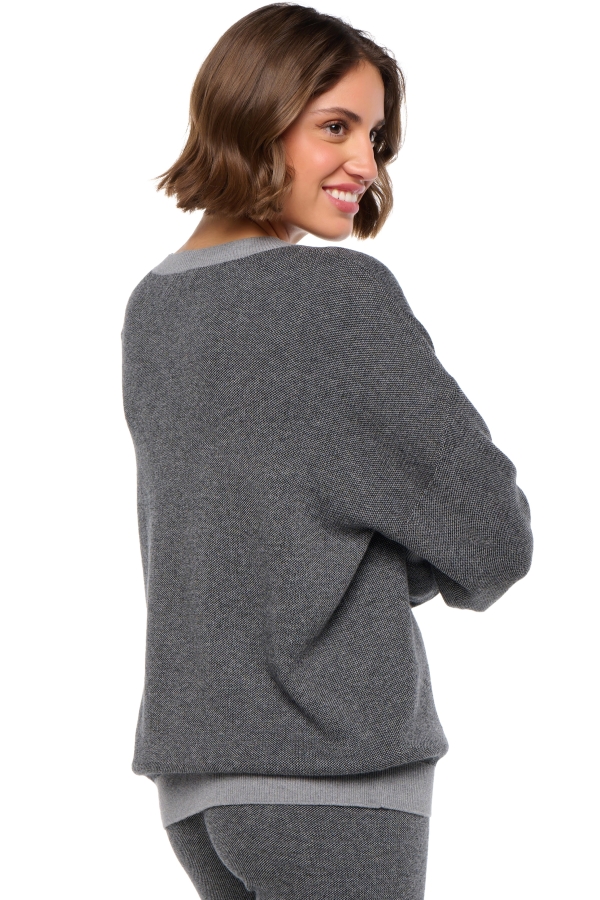 Cotone & Cashmere cashmere donna collezione primavera estate stormie black grey marl l